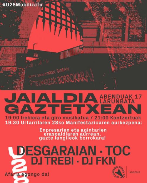 #U28mobilizatu Jaialdia Gaztetxean
